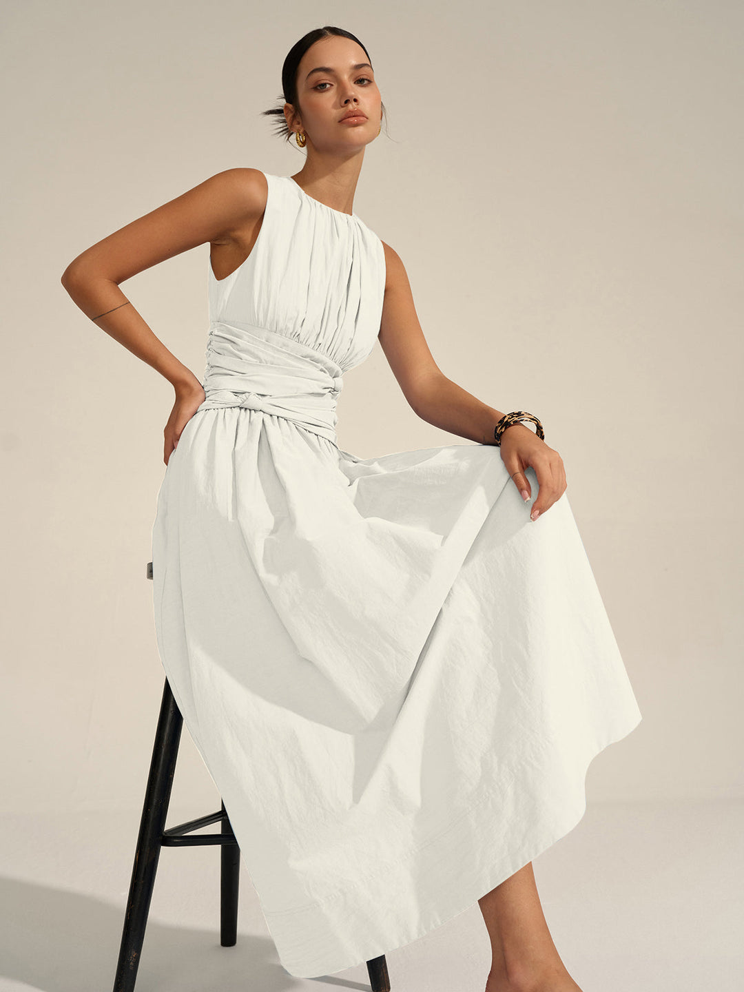 Ruched Waist Maxi Dress