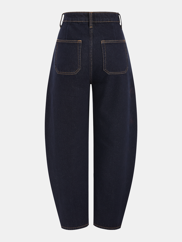 Mid-Waist Balloon Jeans